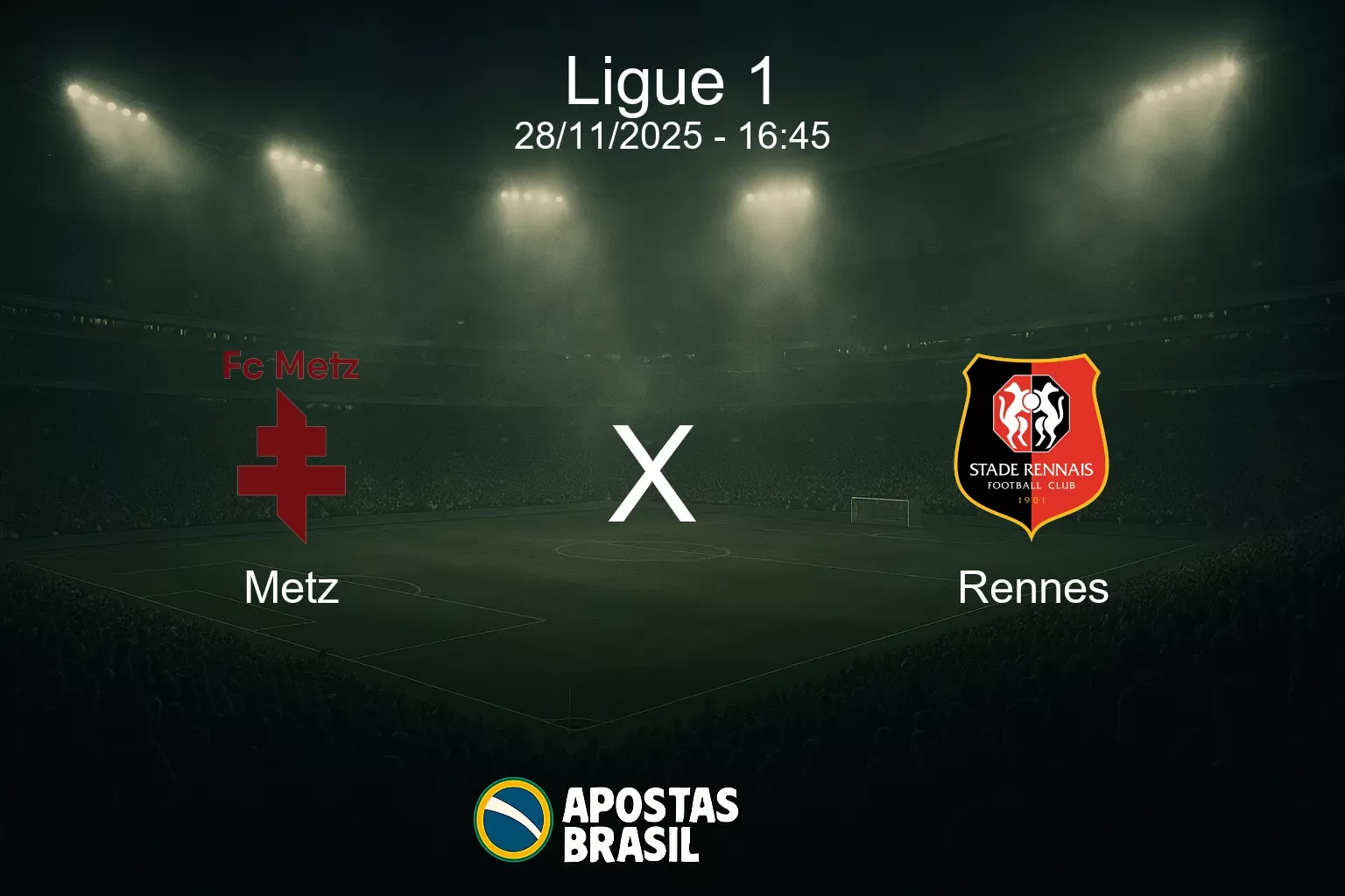 Metz x rennes ligue 1 28 11 2025