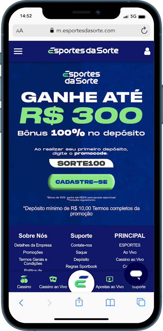 Esportes da Sorte: É Confiável? Cadastro e Bônus de R$300