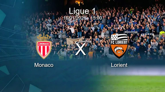 Monaco x lorient ligue 1 16 01 2026