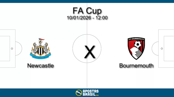 Newcastle x bournemouth fa cup 10 01 2026