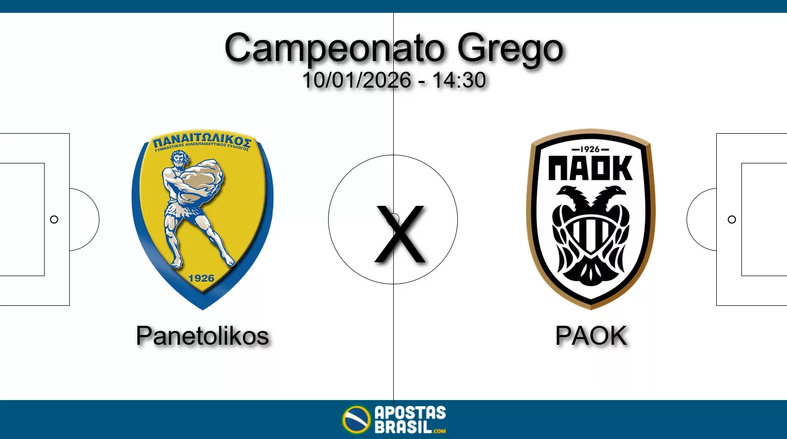 Panetolikos x paok campeonato grego 10 01 2026