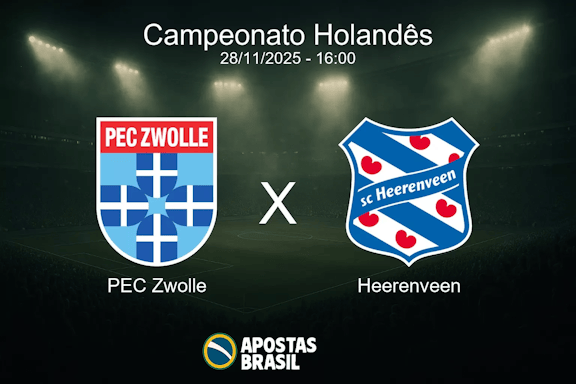 Pec zwolle x heerenveen campeonato holandes 28 11 2025