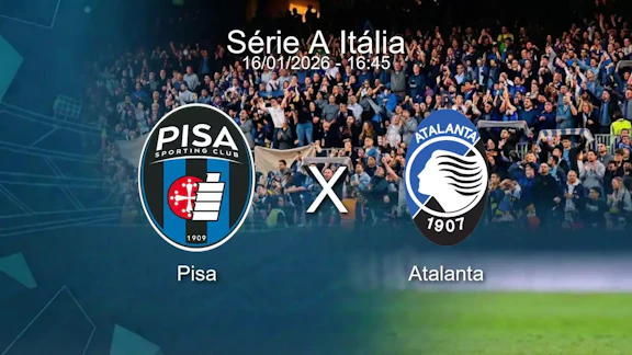 Pisa x atalanta serie a italia 16 01 2026