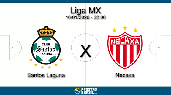 Santos laguna x necaxa liga mx 10 01 2026