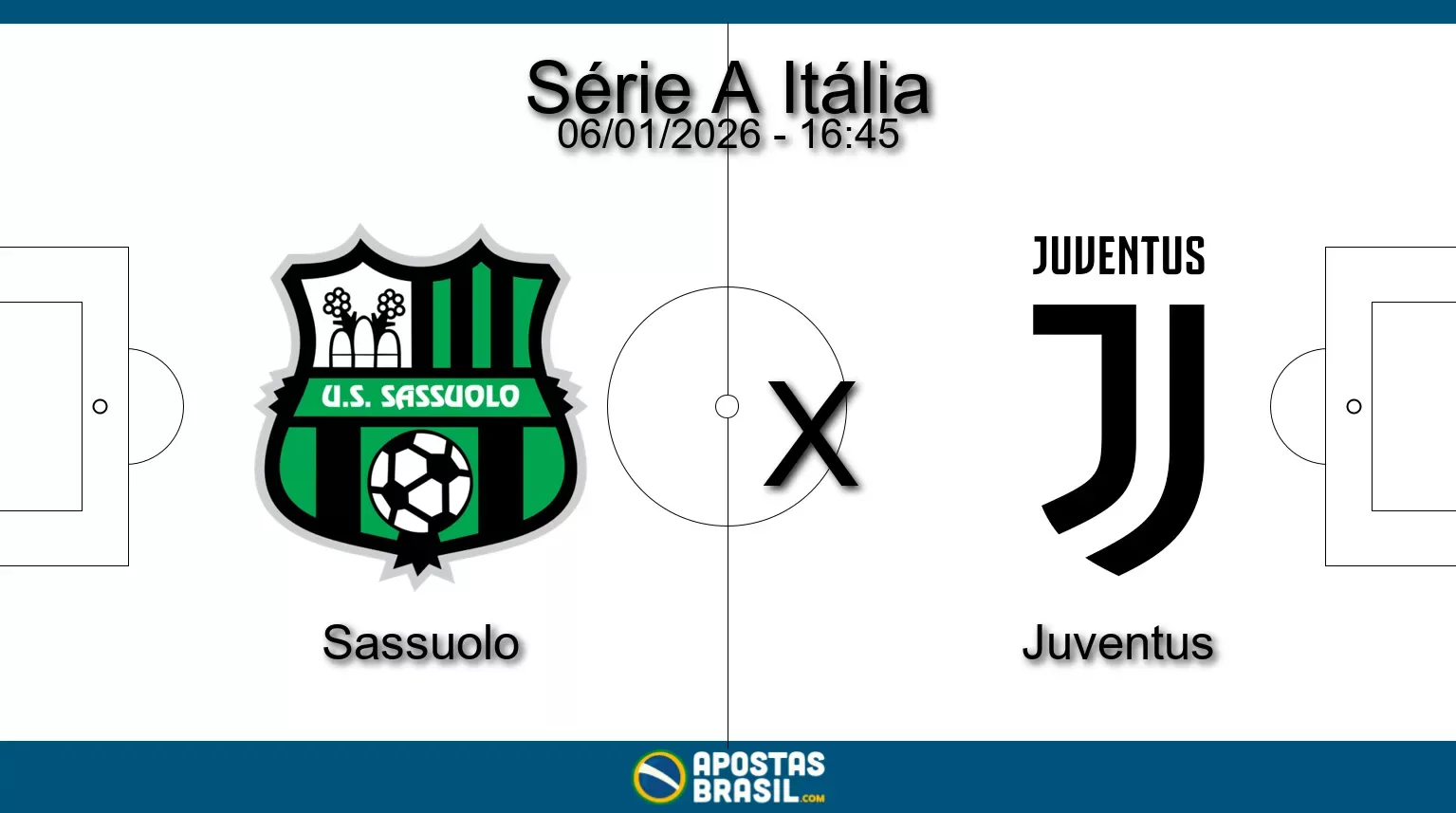 Sassuolo x juventus serie a italia 06 01 2026