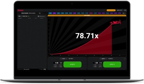 Imagem de um computador mostrando o jogo Aviator.