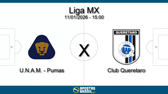 Unam pumas x club queretaro liga mx 11 01 2026