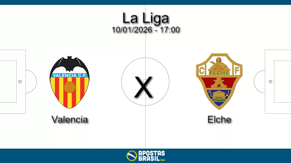 Valencia x elche la liga 10 01 2026