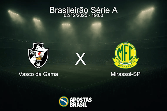 Vasco da gama x mirassol sp brasileirao serie a 02 12 2025