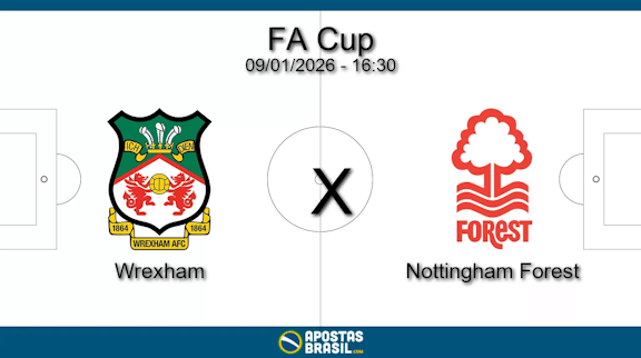 Wrexham x nottingham forest fa cup 09 01 2026